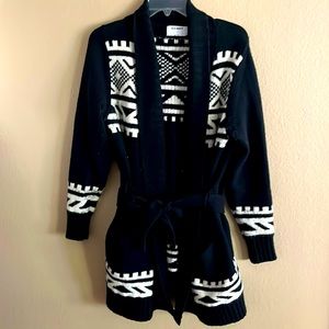 Old Navy thick, black and white cardigan